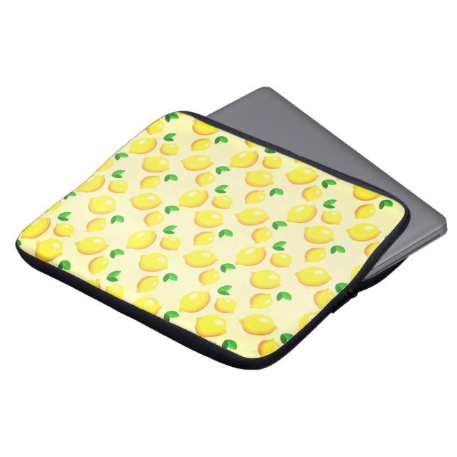 Gelbe Lemonen Laptop-Sieb Laptopschutzhülle (Vorne Oben)