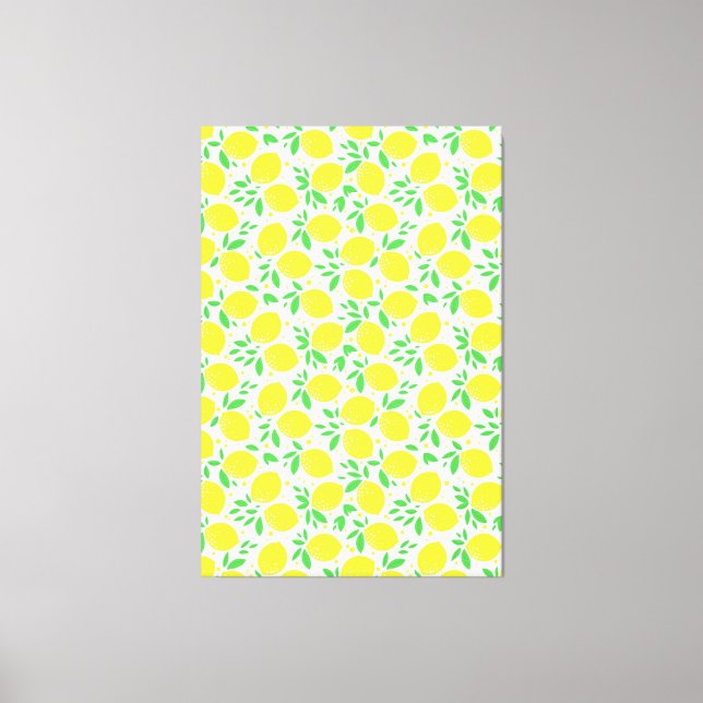 Gelbe Lemons Canvas Print Leinwanddruck (Vorderseite)