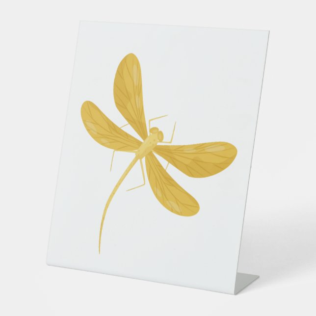 Gelbe Libelle Sockelschild (Vorderseite)