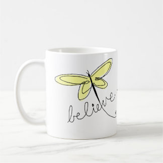 Gelbe Libellen-Kaffee-Tasse Tasse