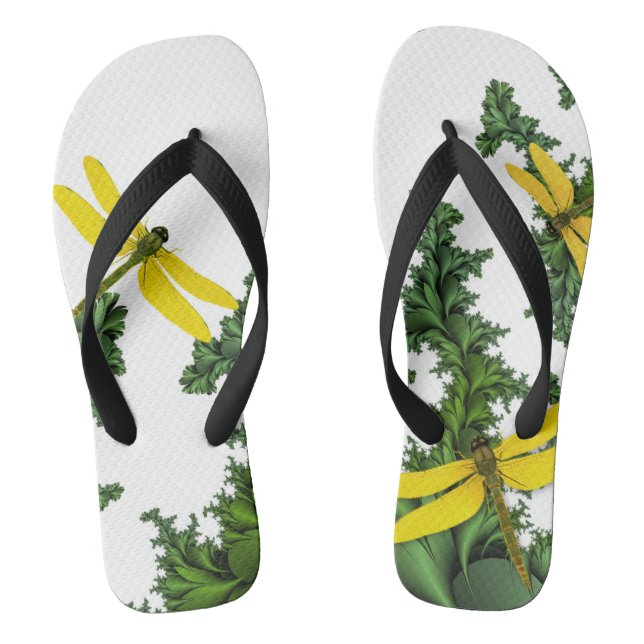 Gelbe Libfische Flip Flops (Fußbett)