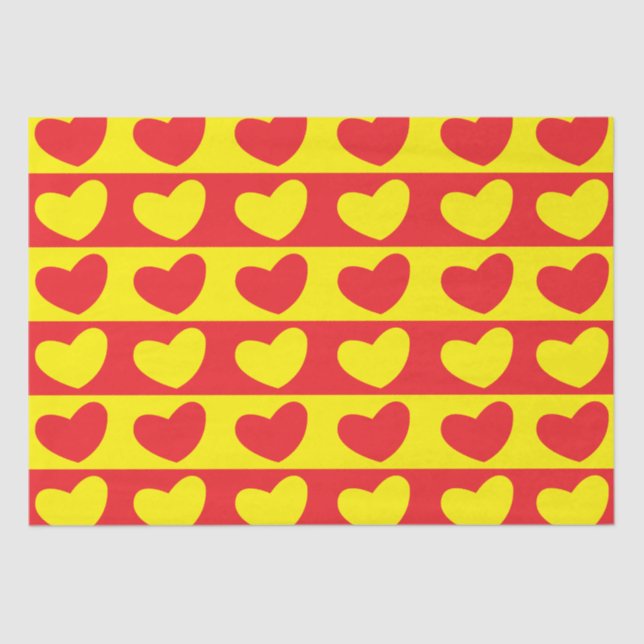 Gelbe Liebe Herz Seidenpapier (Vorderseite)
