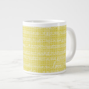 Gelbe Liebe Worte Jumbo Tasse Suppe Eiscreme