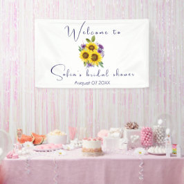 Gelbe lila Wildblume Banner