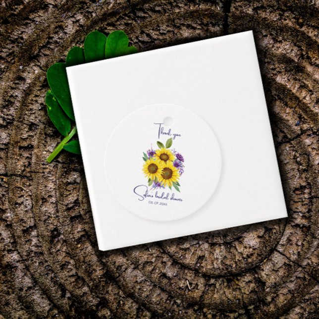 Gelbe lila Wildblume Geschenkanhänger (Von Creator hochgeladen)