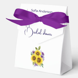 Gelbe lila Wildblume Geschenkschachtel