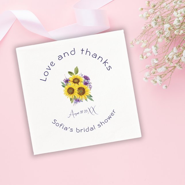 Gelbe lila Wildblume Serviette (Von Creator hochgeladen)