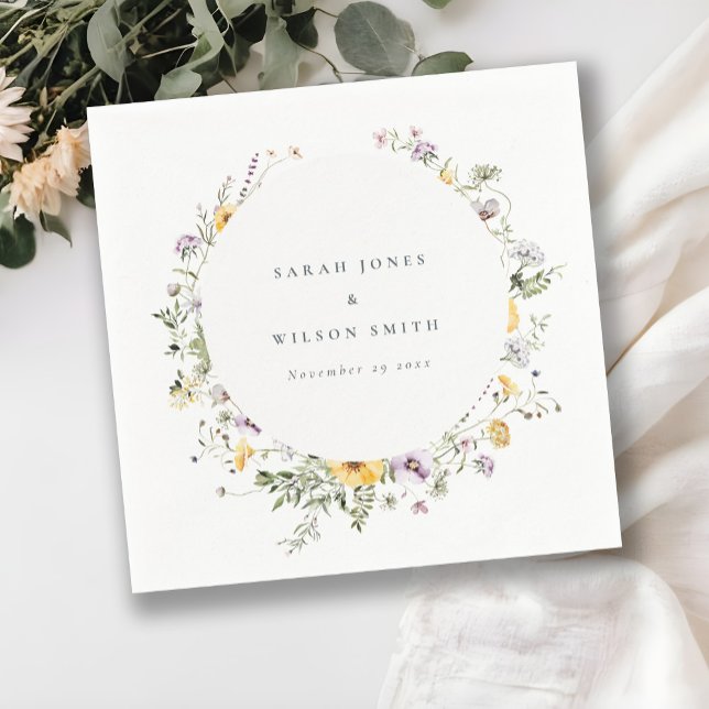 Gelbe Lilac-Wildblume Serviette (Von Creator hochgeladen)