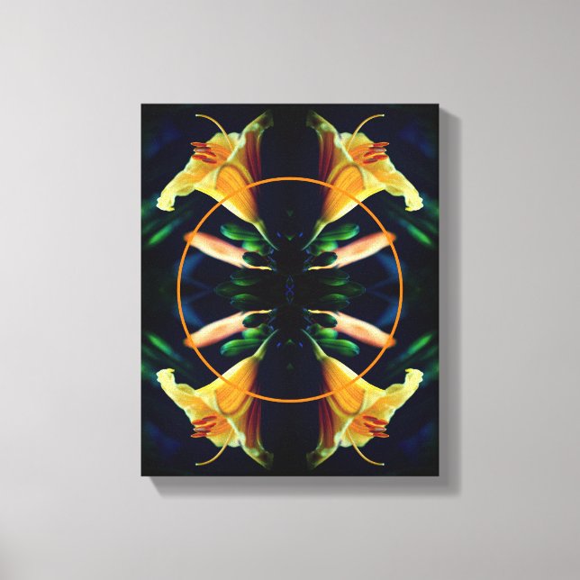 Gelbe Lilie Blume Erschaffen Sie Ihr eigenes Foto Leinwanddruck (Vorderseite)