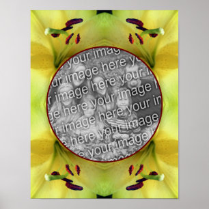 Gelbe Lilie Blume Nah Erstellen Sie Ihr eigenes Fo Poster