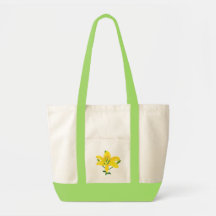 Gelbe Lilie, Brautjungfernmonogramm-Taschentaschen