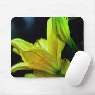 Gelbe Lilie mit Windeffekt von Shirley Taylor Mousepad