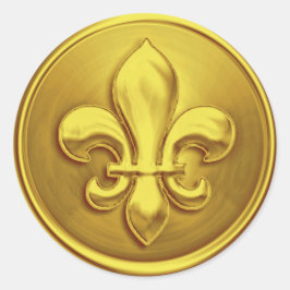 Gelbe Lilie Umschlag Aufkleber mit Prägung