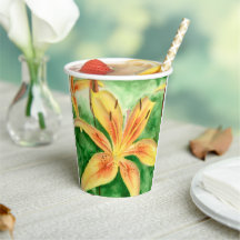 Gelbe Lilien im Gartenposter