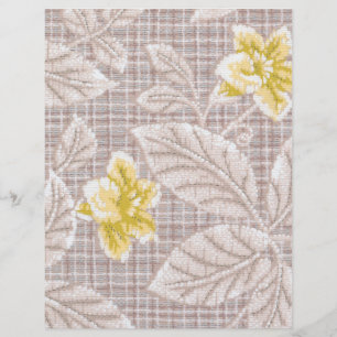 Gelbe Lilien Vintages Tapete-Schreibpapier