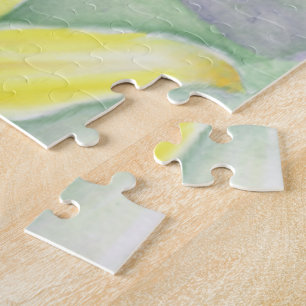Gelbe Lilienmalerei in Acrylic Puzzle