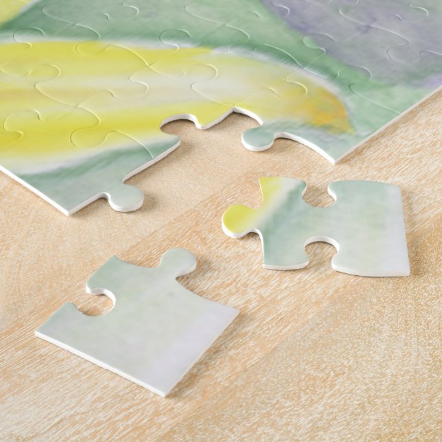 Gelbe Lilienmalerei in Acrylic Puzzle (Seite)