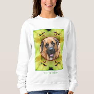 Gelbe Lilienrahmen schaffen Ihr eigenes Foto Sweatshirt