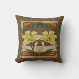 Gelbe Lily Vintage Blume Dankbarkeit Glück Kissen