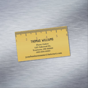 gelbe Lineargrafik Magnetische Visitenkarte