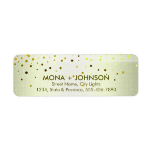 Gelbe Linen Glitzer Sparkle Confetti Dots Modern