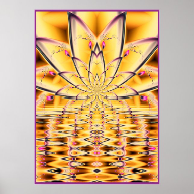 Gelbe Lotus-Blume Poster (Vorne)
