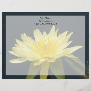Gelbe Lotus-Wasserlilie-Blume Briefbogen
