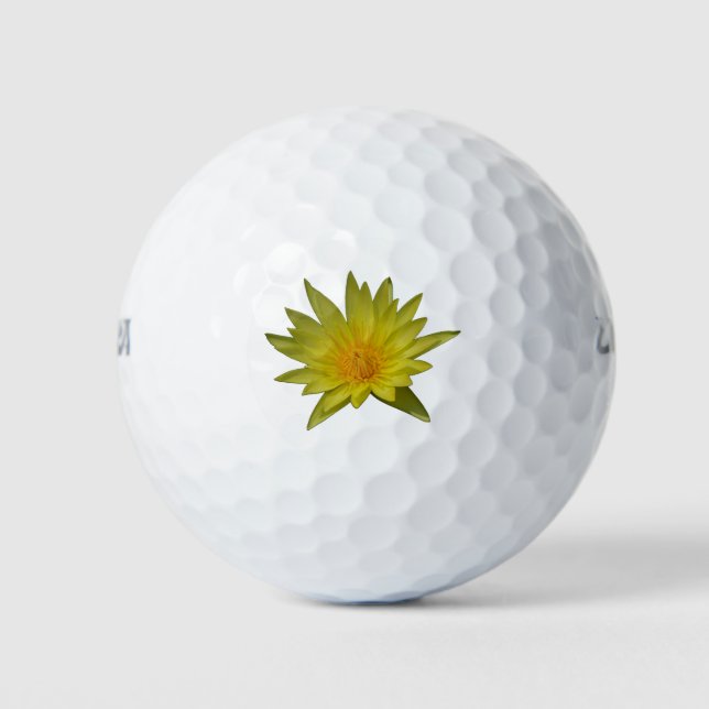 Gelbe Lotus-Wasserlilie Golfball (Vorderseite)