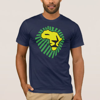 Gelbe Löwe-Grün-Mähne dieses mal für Afrika-Shirt T-Shirt