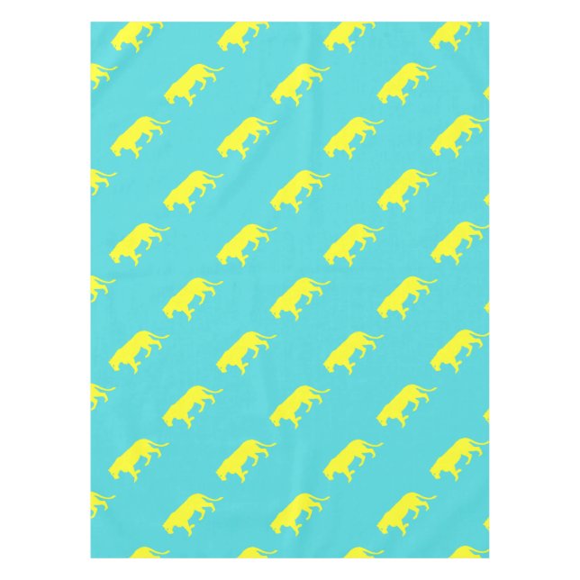 Gelbe Löwe Kontur Tischdecke (Vorderseite)