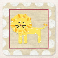 Gelbe Löwe mit weißen Polka-Punkten