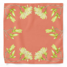 Gelbe Magnolien auf einer Bandana