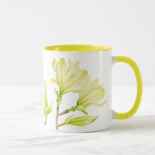 Gelbe Magnolien auf einer Combo-Tasse (W) Tasse
