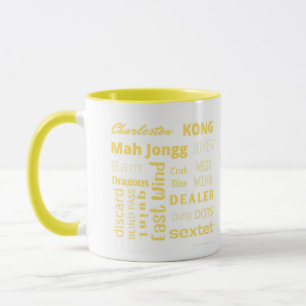 Gelbe Mahjong-Tasse Tasse