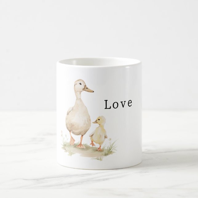 Gelbe Mama Babyenten Kaffeetasse (Mittel)