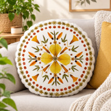 Gelbe Mandala gepresste Blume aus original Kunst