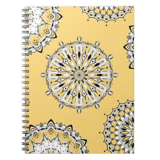 Gelbe Mandalase 2 SpiralNotebook Notizblock