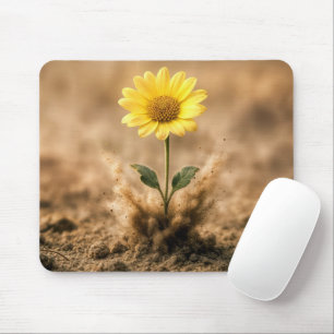 Gelbe Margerite in Dreckexplosion Mousepad