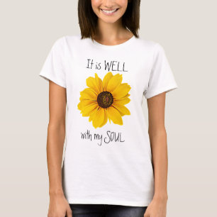 Gelbe Margerite Mir geht es gut mit meiner Seele I T-Shirt