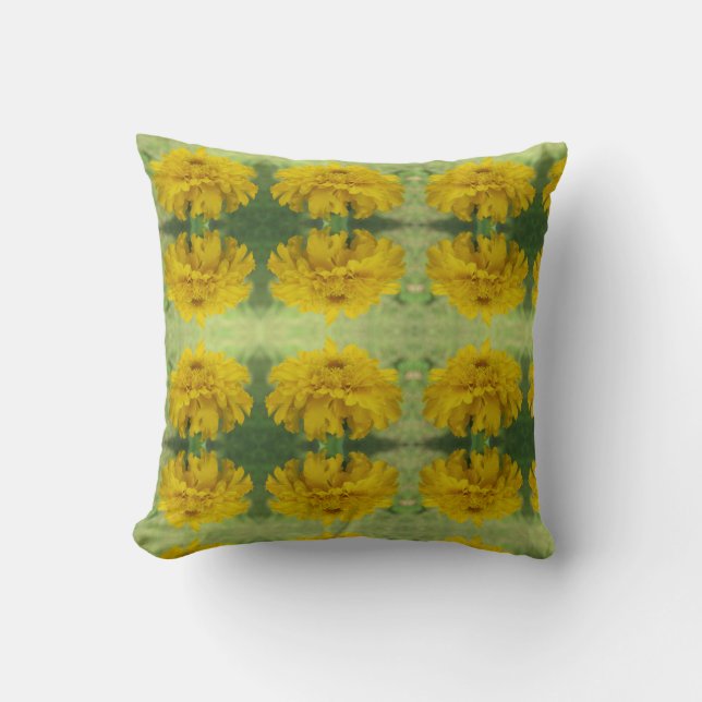 Gelbe Marigolds - Blumenknochen Kissen (Vorderseite)