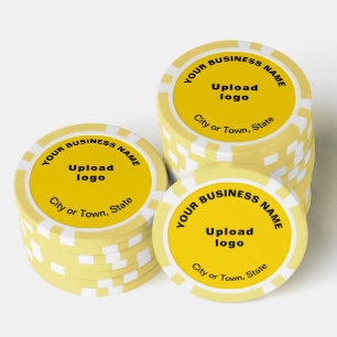 Gelbe Markenbezeichnung für Poker-Chips Pokerchips