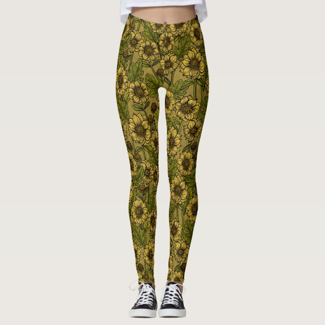 Gelbe Mäuse Leggings (Vorderseite)