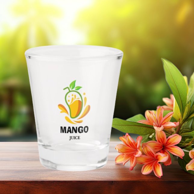 Gelbe Minimalistische Mango-Juice-Shot-Brille Schnapsglas (Von Creator hochgeladen)