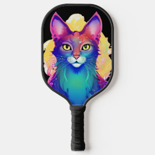 Gelbe Mit Augen Katze Pickleball Schläger