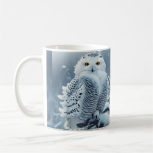 Gelbe mit Augen Schneeeule Kaffeetasse
