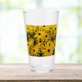 Gelbe Mit Augen Susans Blumengetränk Glas