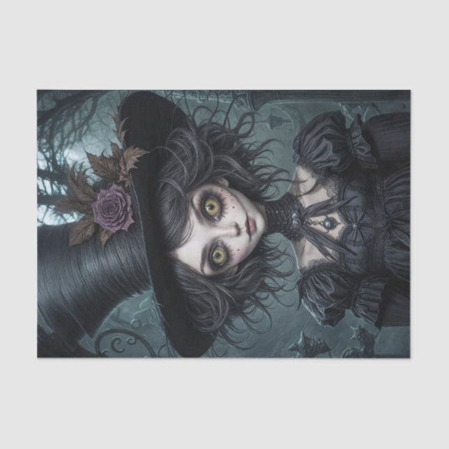 Gelbe Mit Augen Vogelscheuche Seidenpapier (Vorderseite)