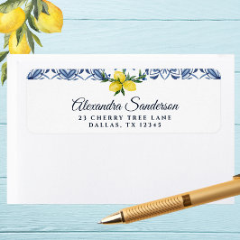 Gelbe Mittelmeerlemon-Rücksendeadresse