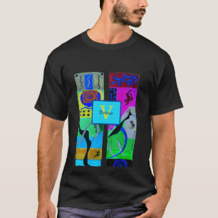 Gelbe Mode Abstrakte Inspiration aus Matisse T-Shirt