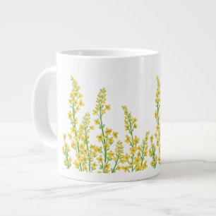 Gelbe, moderne Citrine Blumenblüten Jumbo-Tasse